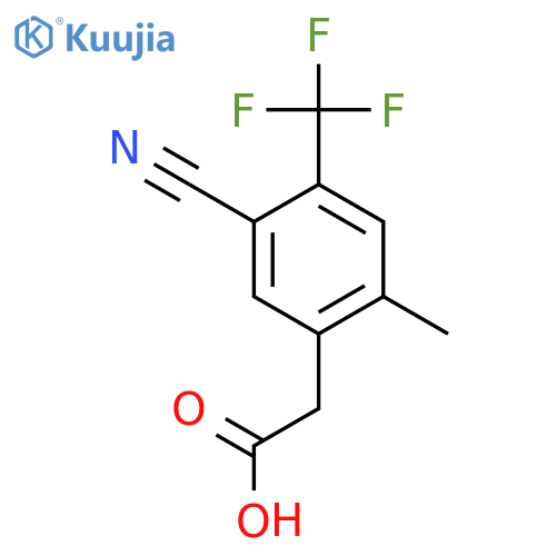 5-Cyano-2-methyl-4-(trifluoromethyl)phenylacetic acid structure