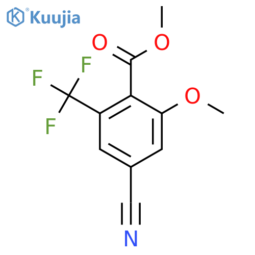 Methyl 4-cyano-2-methoxy-6-(trifluoromethyl)benzoate structure