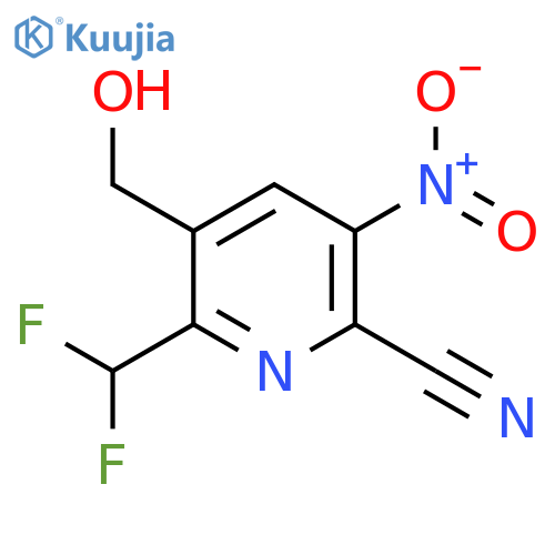 2-Cyano-6-(difluoromethyl)-3-nitropyridine-5-methanol structure