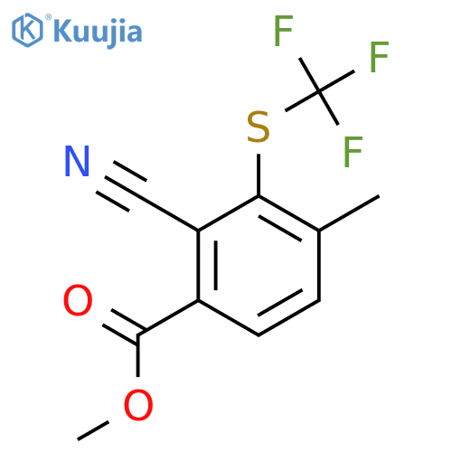 Methyl 2-cyano-4-methyl-3-(trifluoromethylthio)benzoate structure