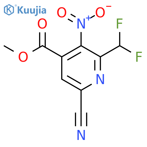 Methyl 6-cyano-2-(difluoromethyl)-3-nitropyridine-4-carboxylate structure