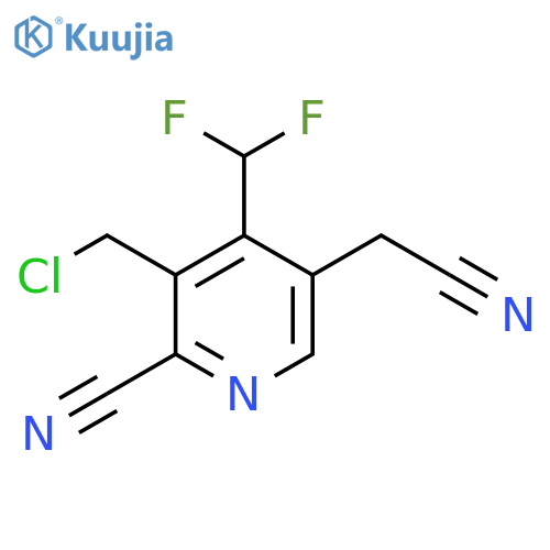3-(Chloromethyl)-2-cyano-4-(difluoromethyl)pyridine-5-acetonitrile structure