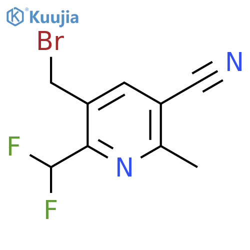 3-(Bromomethyl)-5-cyano-2-(difluoromethyl)-6-methylpyridine structure