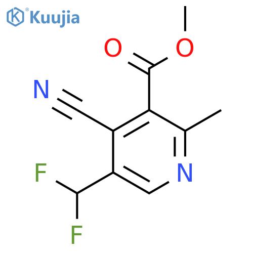 Methyl 4-cyano-5-(difluoromethyl)-2-methylpyridine-3-carboxylate structure