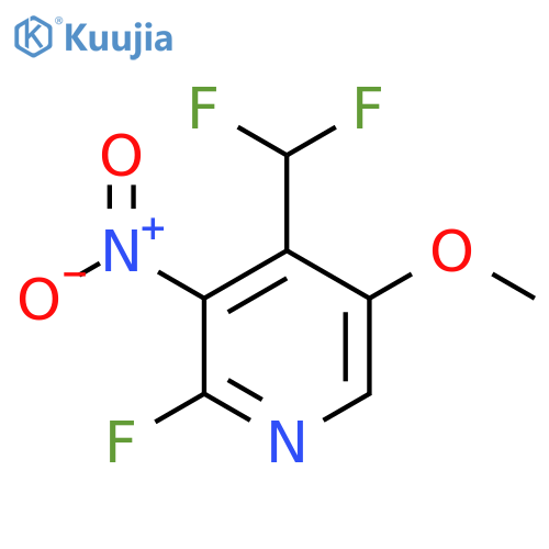 4-(Difluoromethyl)-2-fluoro-5-methoxy-3-nitropyridine structure