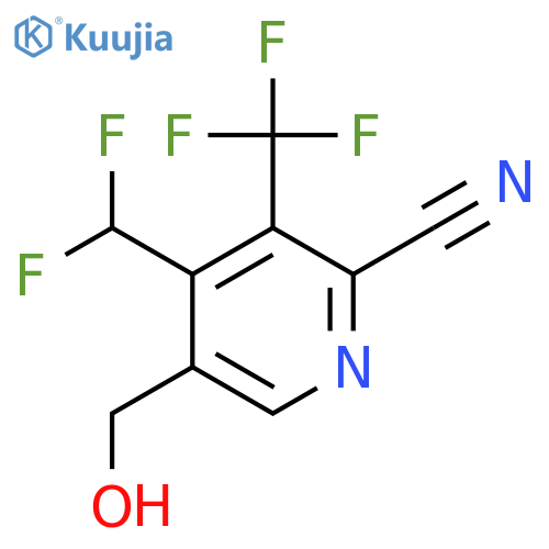 2-Cyano-4-(difluoromethyl)-3-(trifluoromethyl)pyridine-5-methanol structure