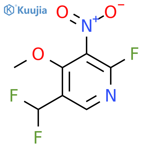 5-(Difluoromethyl)-2-fluoro-4-methoxy-3-nitropyridine structure