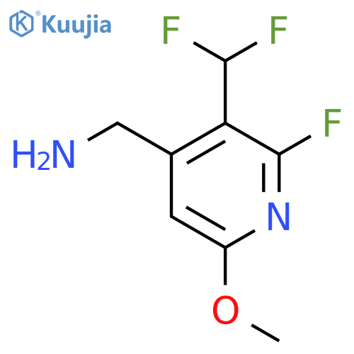 4-(Aminomethyl)-3-(difluoromethyl)-2-fluoro-6-methoxypyridine structure