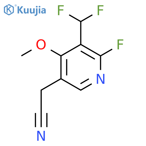 3-(Difluoromethyl)-2-fluoro-4-methoxypyridine-5-acetonitrile structure