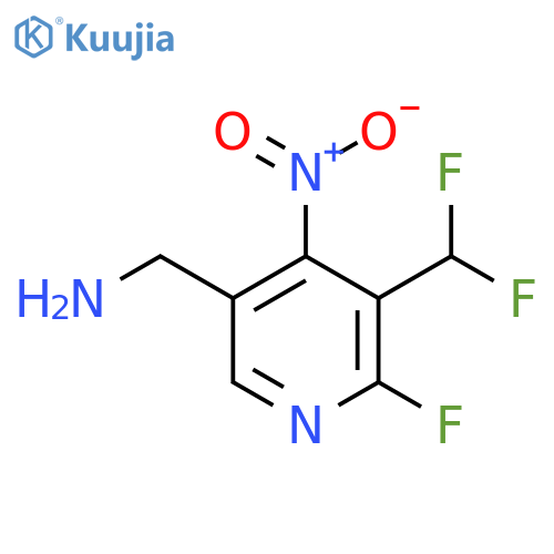 3-Pyridinemethanamine, 5-(difluoromethyl)-6-fluoro-4-nitro- structure