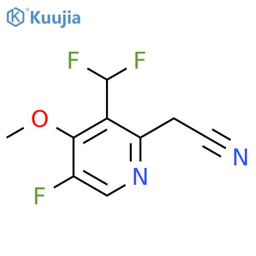3-(Difluoromethyl)-5-fluoro-4-methoxypyridine-2-acetonitrile structure