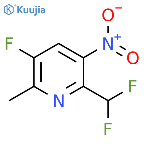 2-(Difluoromethyl)-5-fluoro-6-methyl-3-nitropyridine structure