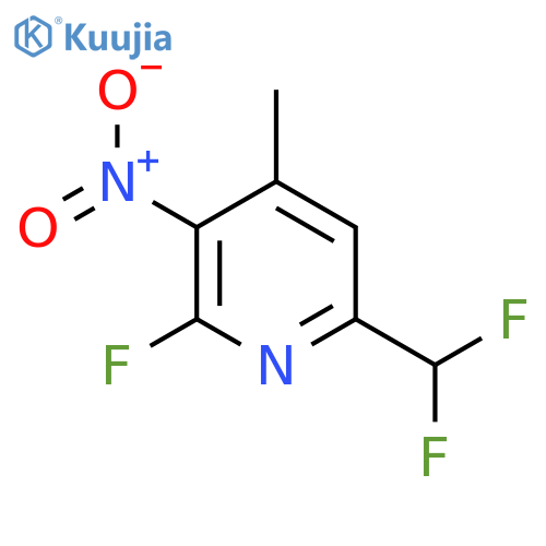 6-(Difluoromethyl)-2-fluoro-4-methyl-3-nitropyridine structure