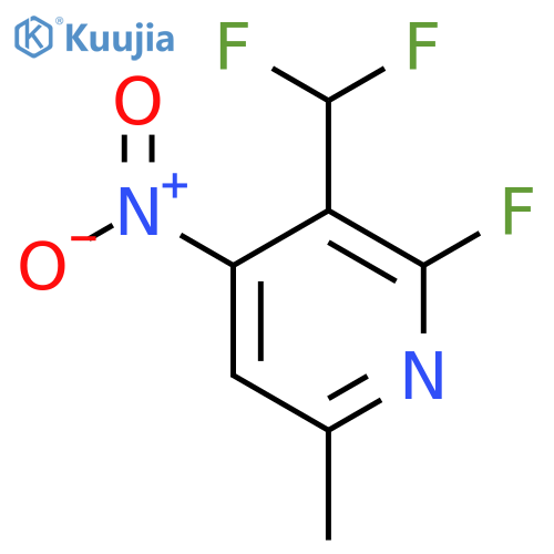 3-(Difluoromethyl)-2-fluoro-6-methyl-4-nitropyridine structure