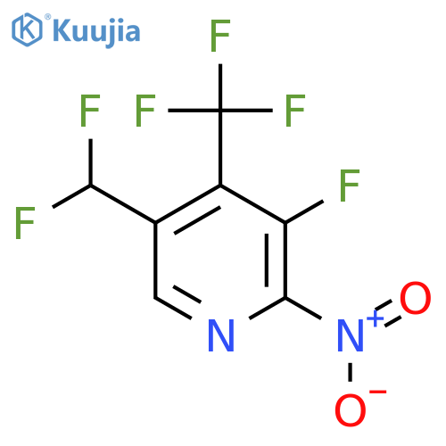 5-(Difluoromethyl)-3-fluoro-2-nitro-4-(trifluoromethyl)pyridine structure