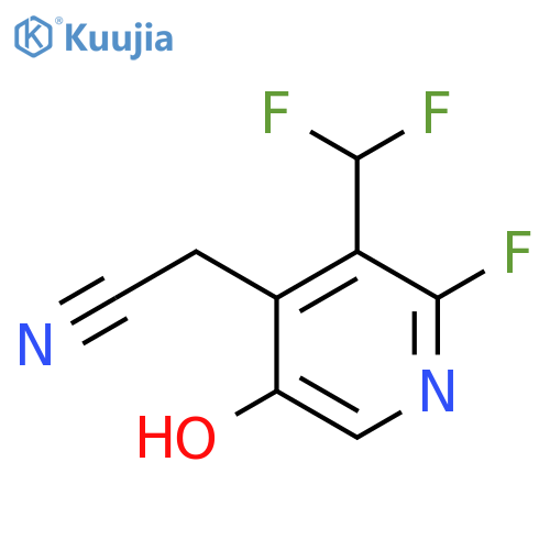 3-(Difluoromethyl)-2-fluoro-5-hydroxypyridine-4-acetonitrile structure
