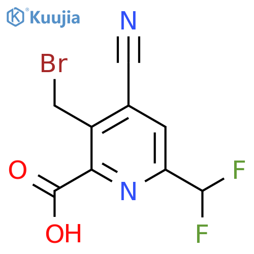 3-(Bromomethyl)-4-cyano-6-(difluoromethyl)pyridine-2-carboxylic acid structure
