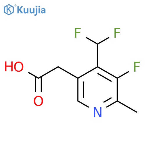 4-(Difluoromethyl)-3-fluoro-2-methylpyridine-5-acetic acid structure