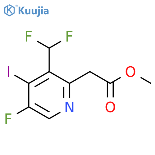 Methyl 3-(difluoromethyl)-5-fluoro-4-iodopyridine-2-acetate structure