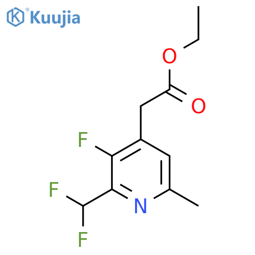 Ethyl 2-(difluoromethyl)-3-fluoro-6-methylpyridine-4-acetate structure