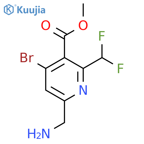 Methyl 6-(aminomethyl)-4-bromo-2-(difluoromethyl)pyridine-3-carboxylate structure