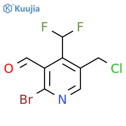 2-Bromo-5-(chloromethyl)-4-(difluoromethyl)pyridine-3-carboxaldehyde structure