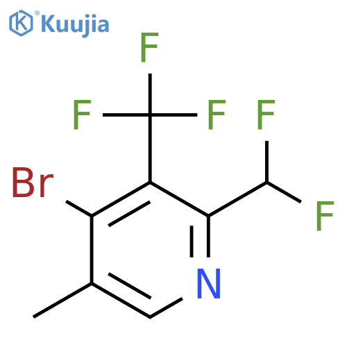 4-Bromo-2-(difluoromethyl)-5-methyl-3-(trifluoromethyl)pyridine structure