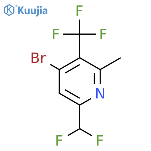 4-Bromo-6-(difluoromethyl)-2-methyl-3-(trifluoromethyl)pyridine structure