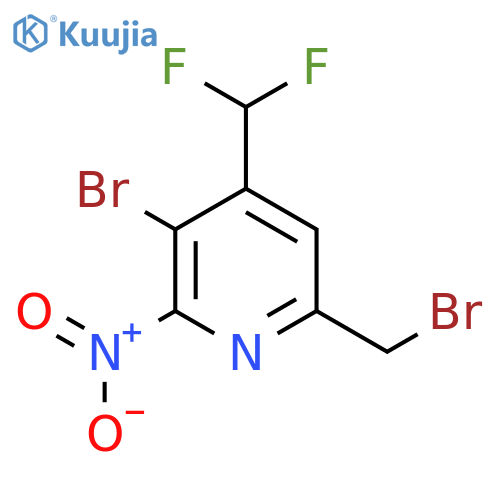 3-Bromo-6-(bromomethyl)-4-(difluoromethyl)-2-nitropyridine structure