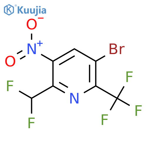 5-Bromo-2-(difluoromethyl)-3-nitro-6-(trifluoromethyl)pyridine structure