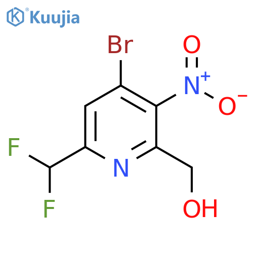 4-Bromo-6-(difluoromethyl)-3-nitropyridine-2-methanol structure