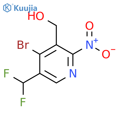 4-Bromo-5-(difluoromethyl)-2-nitropyridine-3-methanol structure