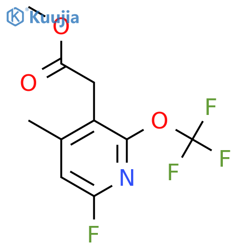 Methyl 6-fluoro-4-methyl-2-(trifluoromethoxy)pyridine-3-acetate structure