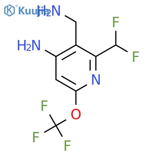 4-Amino-3-(aminomethyl)-2-(difluoromethyl)-6-(trifluoromethoxy)pyridine structure