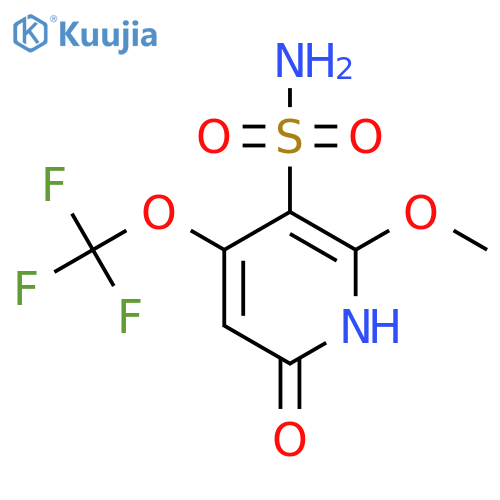 6-Hydroxy-2-methoxy-4-(trifluoromethoxy)pyridine-3-sulfonamide structure