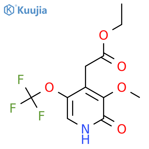Ethyl 2-hydroxy-3-methoxy-5-(trifluoromethoxy)pyridine-4-acetate structure
