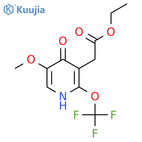 Ethyl 4-hydroxy-5-methoxy-2-(trifluoromethoxy)pyridine-3-acetate structure