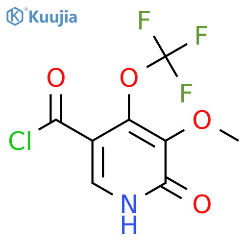 2-Hydroxy-3-methoxy-4-(trifluoromethoxy)pyridine-5-carbonyl chloride structure