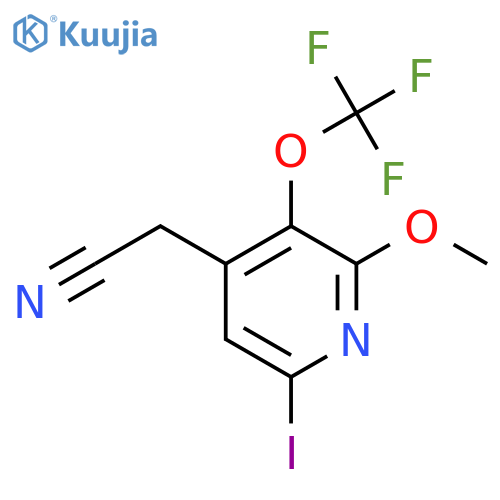 6-Iodo-2-methoxy-3-(trifluoromethoxy)pyridine-4-acetonitrile structure