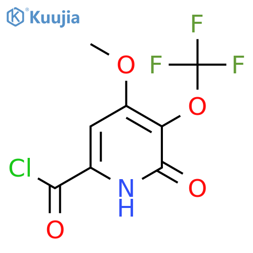 2-Hydroxy-4-methoxy-3-(trifluoromethoxy)pyridine-6-carbonyl chloride structure