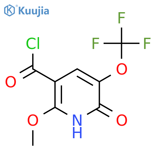 2-Hydroxy-6-methoxy-3-(trifluoromethoxy)pyridine-5-carbonyl chloride structure