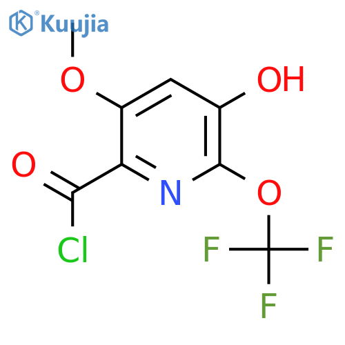 3-Hydroxy-5-methoxy-2-(trifluoromethoxy)pyridine-6-carbonyl chloride structure