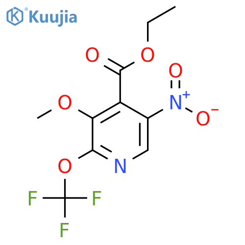 Ethyl 3-methoxy-5-nitro-2-(trifluoromethoxy)pyridine-4-carboxylate structure