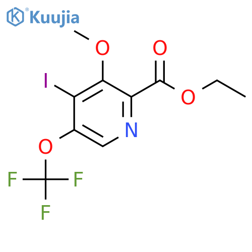 Ethyl 4-iodo-3-methoxy-5-(trifluoromethoxy)pyridine-2-carboxylate structure