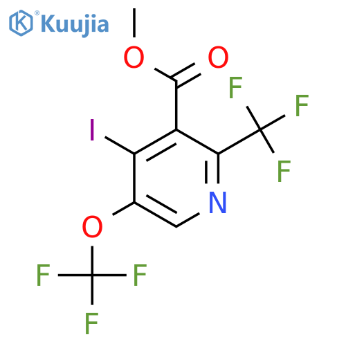 Methyl 4-iodo-5-(trifluoromethoxy)-2-(trifluoromethyl)pyridine-3-carboxylate structure