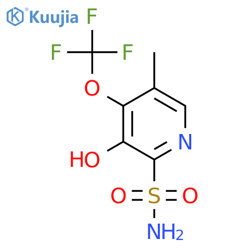 3-Hydroxy-5-methyl-4-(trifluoromethoxy)pyridine-2-sulfonamide structure