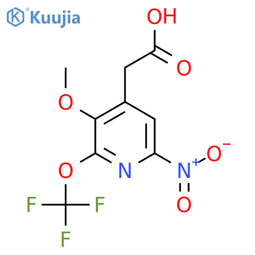 3-Methoxy-6-nitro-2-(trifluoromethoxy)pyridine-4-acetic acid structure