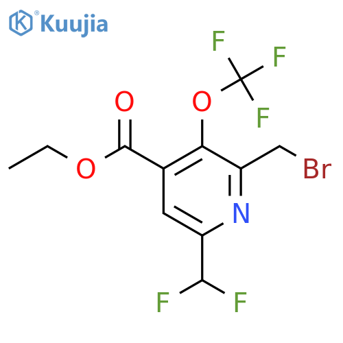 Ethyl 2-(bromomethyl)-6-(difluoromethyl)-3-(trifluoromethoxy)pyridine-4-carboxylate structure