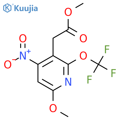 Methyl 6-methoxy-4-nitro-2-(trifluoromethoxy)pyridine-3-acetate structure