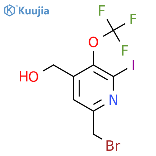 6-(Bromomethyl)-2-iodo-3-(trifluoromethoxy)pyridine-4-methanol structure
